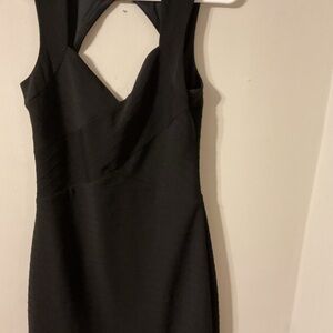 Guess Black Sleeveless Midi Dress with V Cutout